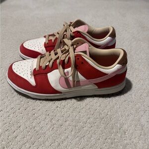 Nike Women's Low-Top Sneakers in Red, Pink & Tan